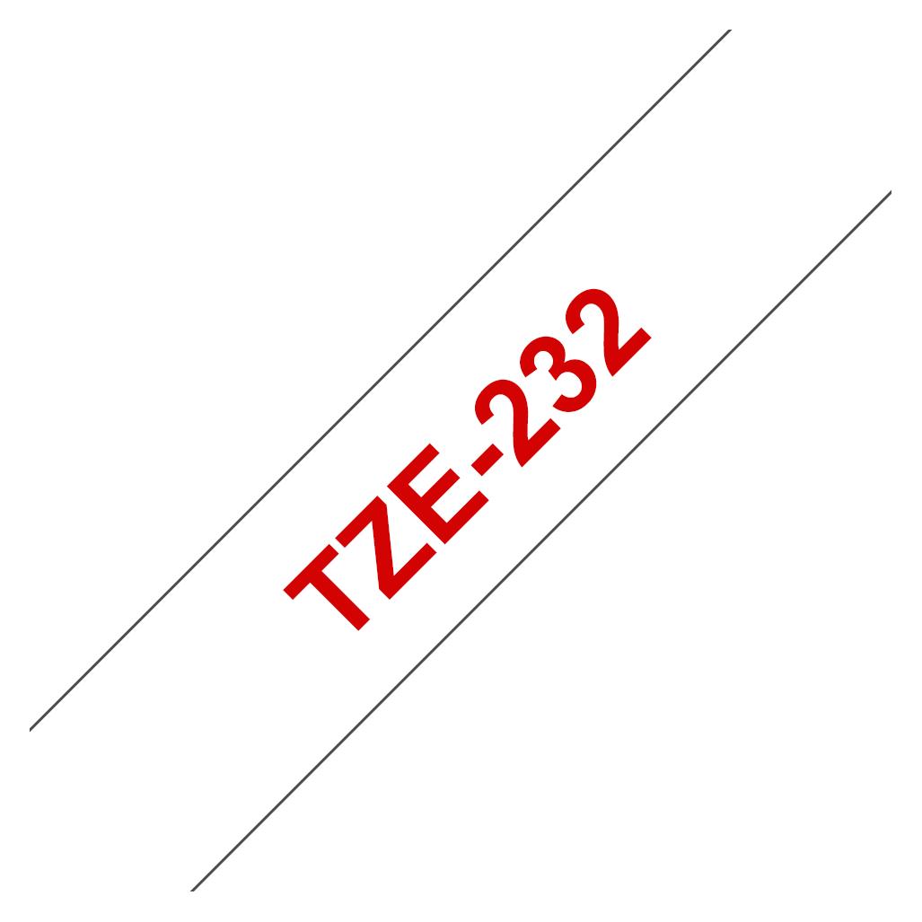 Brother Tze-232 (1.20 cm, Rot, Weiss) (TZ-232)