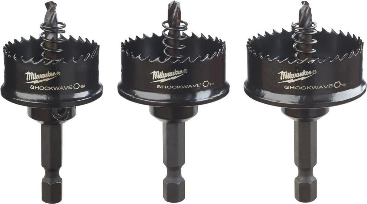 Milwaukee 49224800 Shockwave 3-delige gatenzaagset - 22 / 29 / 35 mm