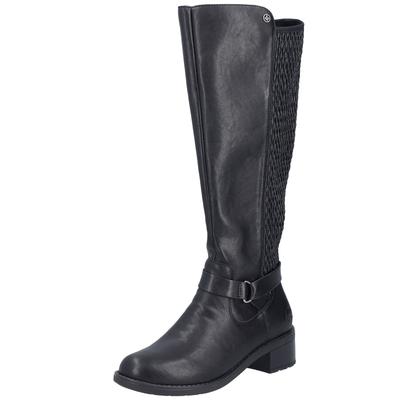 Stiefel RIEKER "Rieker Stiefel Lederimitat", Damen, Gr. 39, schwarz, Lederimitat, Schuhe Stiefel