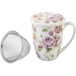 4x G. Wurm, Tasse, Teebecher 'Rose' (300 ml, 4x)