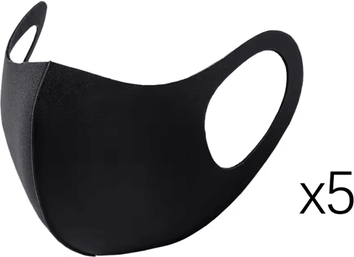 Inspire Curations Breathable UV Protection Face Mask Lightweight Reusable Earloop Cover For Adults & Kids 5 Pcs Adult