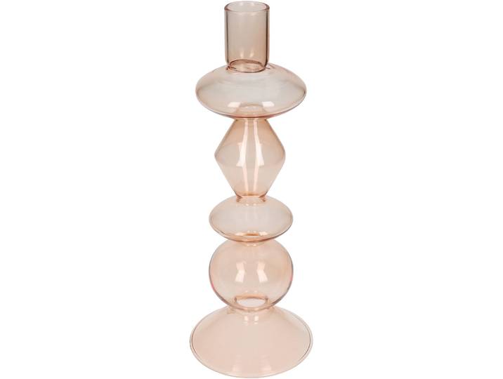 Kerzenständer Natural orange Glas H 25 cm - Kerzenständer