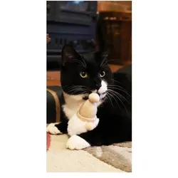 Cupid & Comet pom pom gonk kerstman, Katzenspielzeug