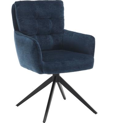 Esszimmerstuhl HOME AFFAIRE "Sant Tropez", blau (blau, schwarz, blau), B:60cm H:92cm T:67cm, Stühle, Esszimmerstuhl