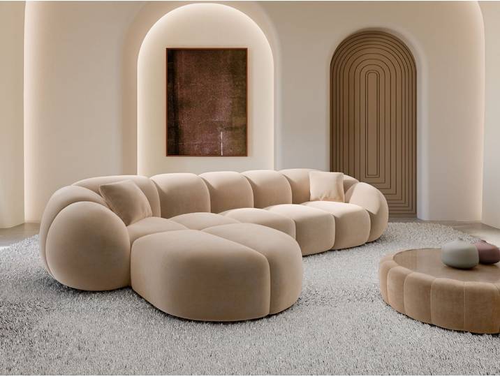 Stoff Ecksofa Valderosa L-Form