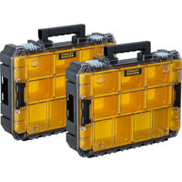 PRO-STACK Organizer Duo-Pack, Werkzeugkiste schwarz/transparent, 2 Stück