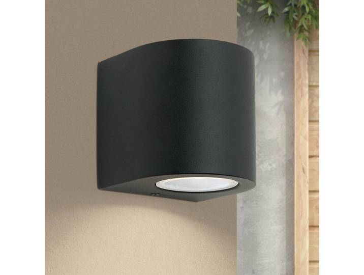 ORION Aussenwandleuchte Laurenz, dimmbar, schwarz, Metall, Wandleuchte außen