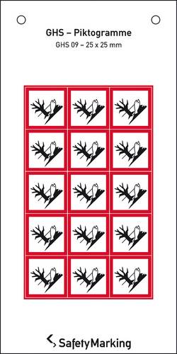 SafetyMarking 30.B1044 GHS-Gefahrenpiktogramm 09 Umwelt Folie selbstklebend (B x H) 25mm x 25mm 15St.