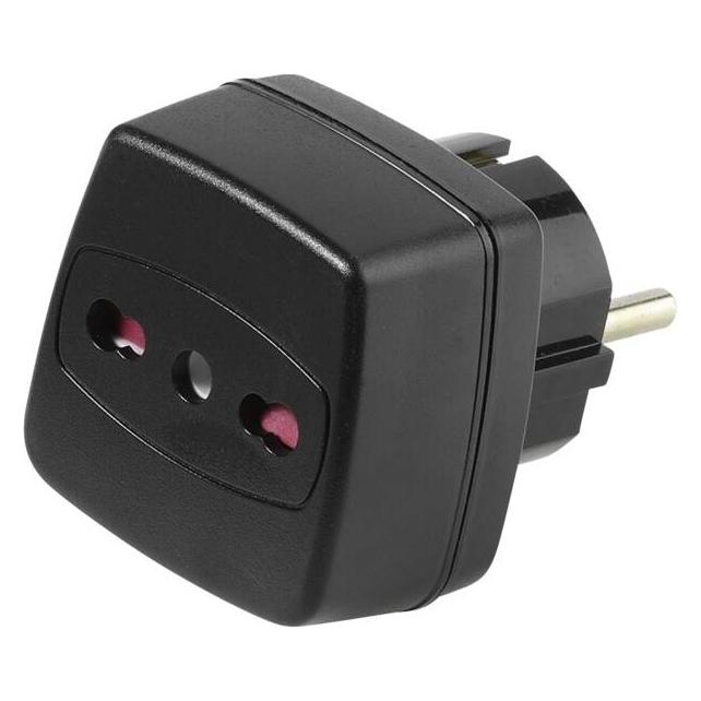 Vivanco Reisestecker Italien, Italien Buchse - Schuko Stecker (VVELADAIBITDE16)