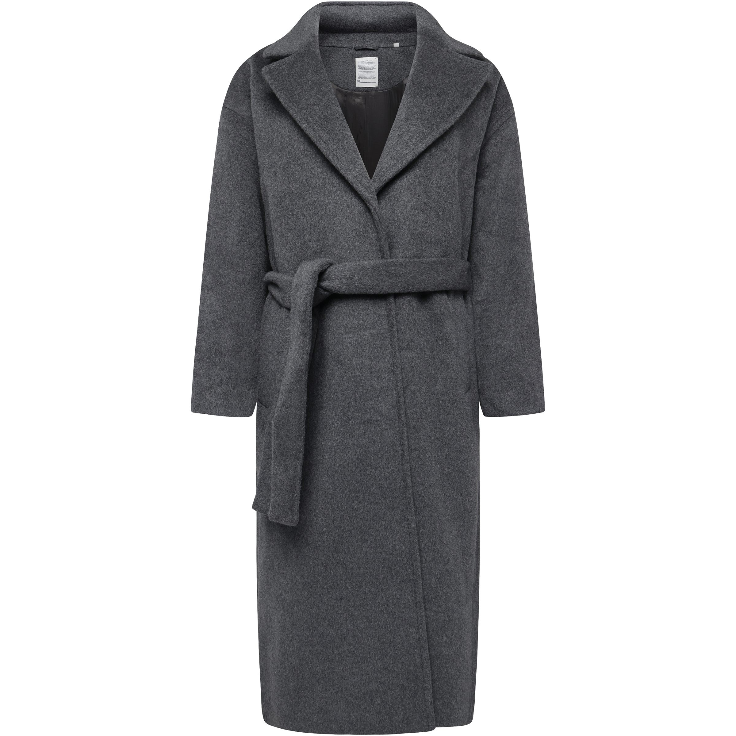 KnowledgeCotton Apparel Wool Lapel Mantel Damen Parkas & Mäntel grau Größe M Lifestyle Schnell trocknend Merinowolle