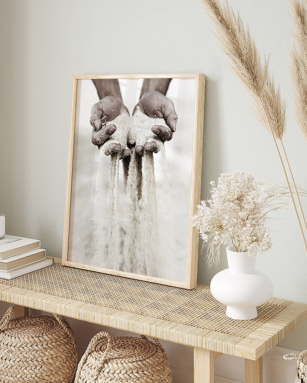 home24 Loving Sand Abstracte Fotografie in Meerdere Kleuren, B: 42 cm, H: 32 cm