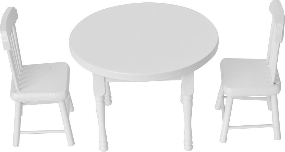 Gistuch Tafel-stoelornament, miniatuur houten meubels voor poppenhuizen