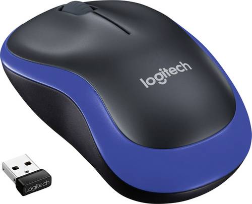 Logitech M185 Maus Funk Optisch Blau 3 Tasten 1000 dpi