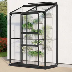 Vitavia Anlehn-Gewächshaus "Styx 900",schwarz,0,9 m2