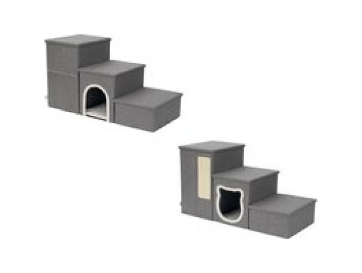 MAX & MILA'S WORLD Escalier pour animaux avec cachette