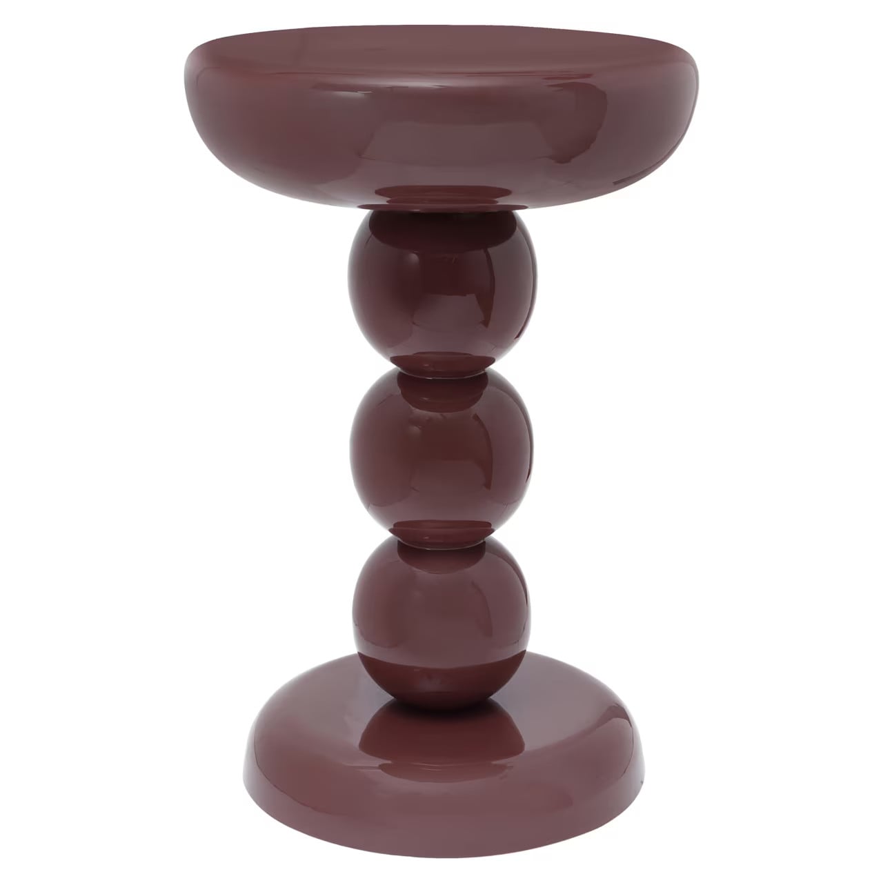 Richmond Interiors Reid Ronde Bijzettafel - Burgundy - Diameter: 40 cm
