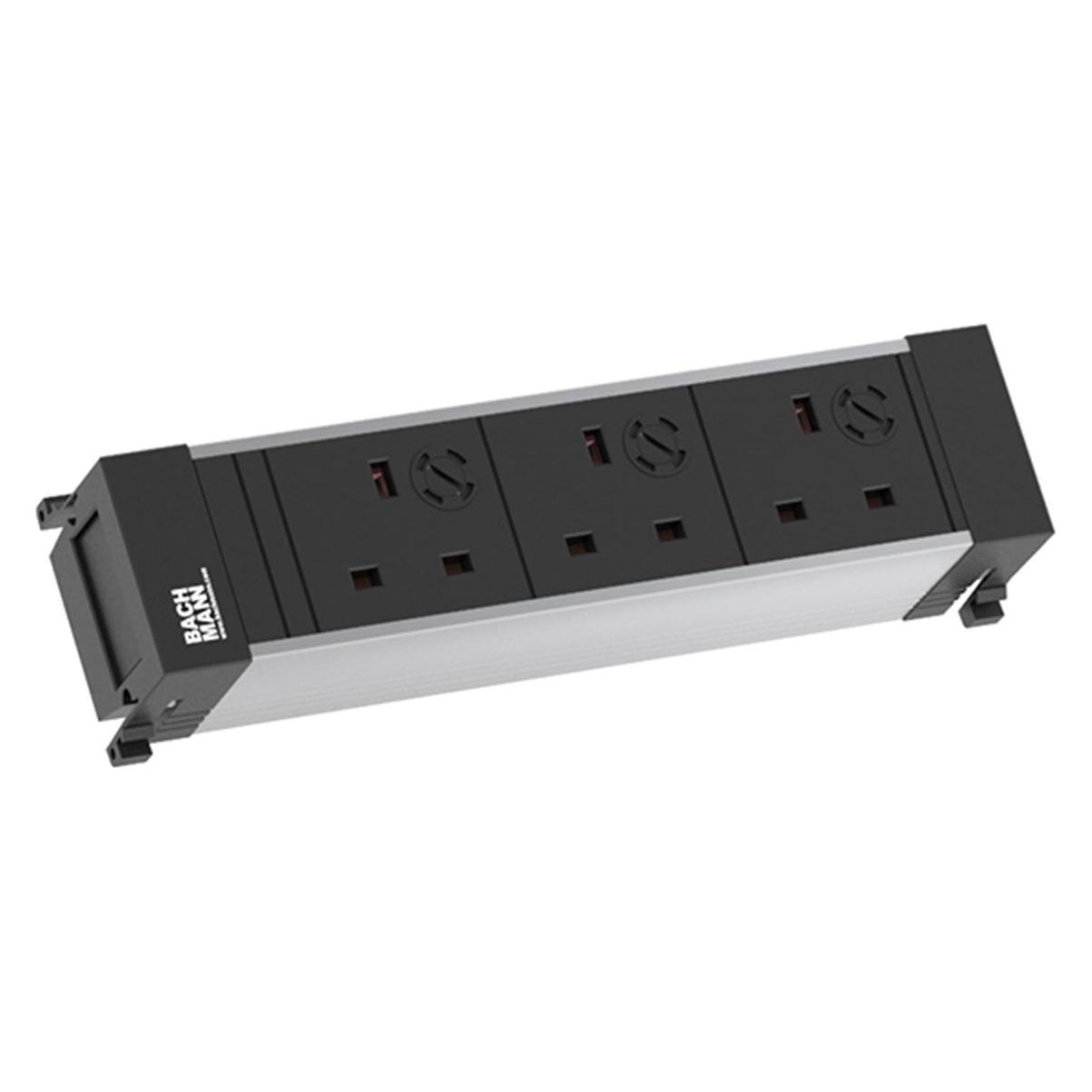 Bachmann POWER FRAME Small - Rahmen für Steckdosenleiste (3x, BS 1363) (916.1129)