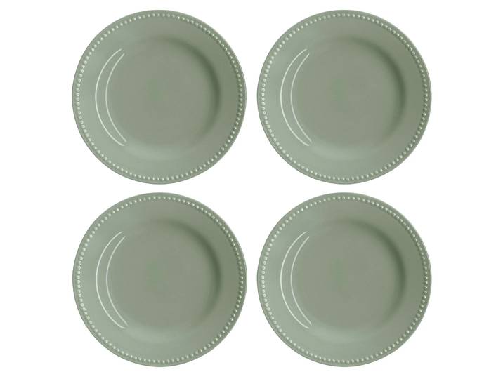 Scandi Living Petite assiette Dots 22cm Lot de 4 Vert