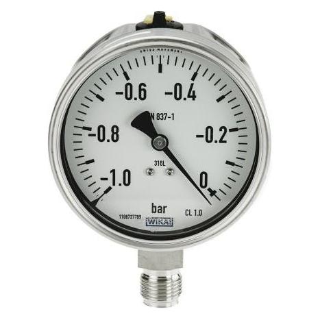 RS PRO Manometer,Vakuum,0/-1bar (2578381)