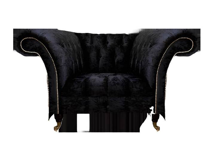 Xlmoebel Sessel Schwarzer Chesterfield Polstersessel mit eleganter Steppung (Sessel), Hergestellt in Europa