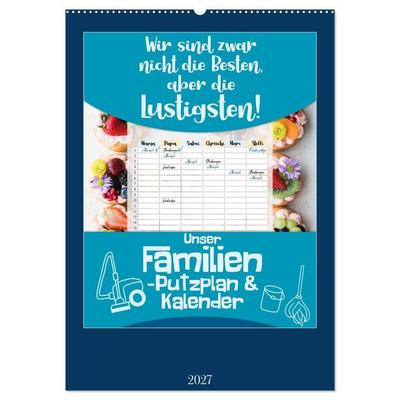 Unser Familien-Putzplan & Kalender 2027 (Wandkalender 2027 DIN A2 hoch), CALVENDO Monatskalender