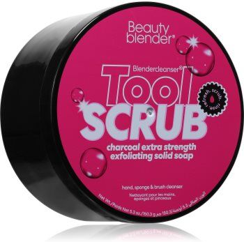 beautyblender® Tool Scrub Charcoal limpador sólido para esponjas e pincéis de maquilhagem 150 g. Tool Scrub Charcoal