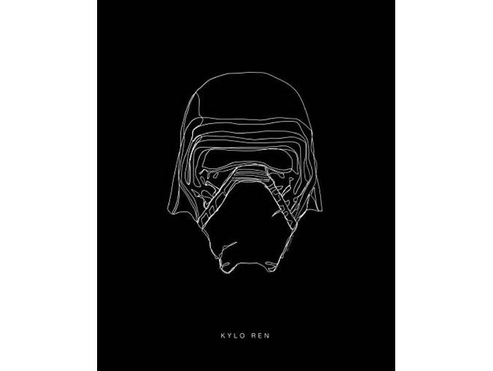 Komar Wandbild Star Wars Lines Dark Side Kylo Kinderzimmer, Jugendzimmer, Dekoration, Kunstdruck ohne Rahmen WB100-40x50 Größe: 40 x 50 cm (Breite x Höhe)