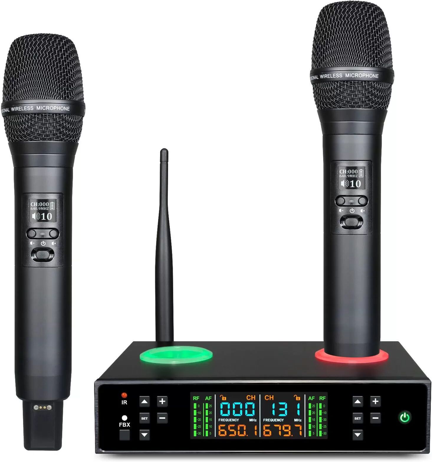 INF Professionelles drahtloses Mikrofonsystem mit Anti-Feedback