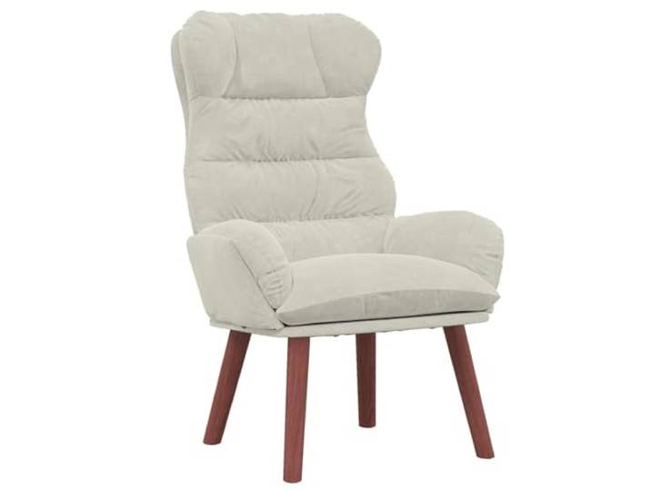 Heofavd Sessel Samt Relaxsessel Creme Polstersessel 69x74x93 cm