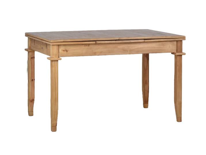 MiaMöbel Mexico Esstisch 140x90cm - ausziehbar Massivholz Pinie Landhaus Mexiko Möbel Mexikanisch