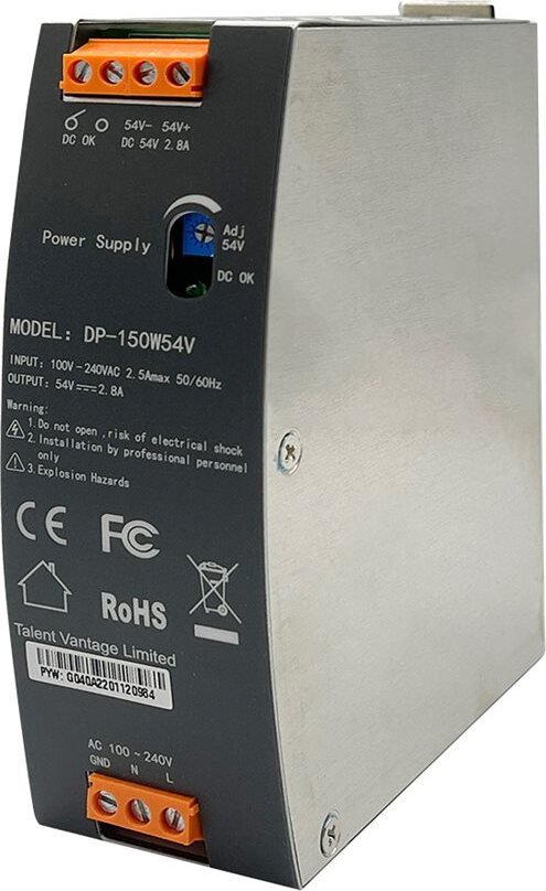 Edimax DP-150W54V Industrieel DIN-Rail-Netdeel 150W/54V