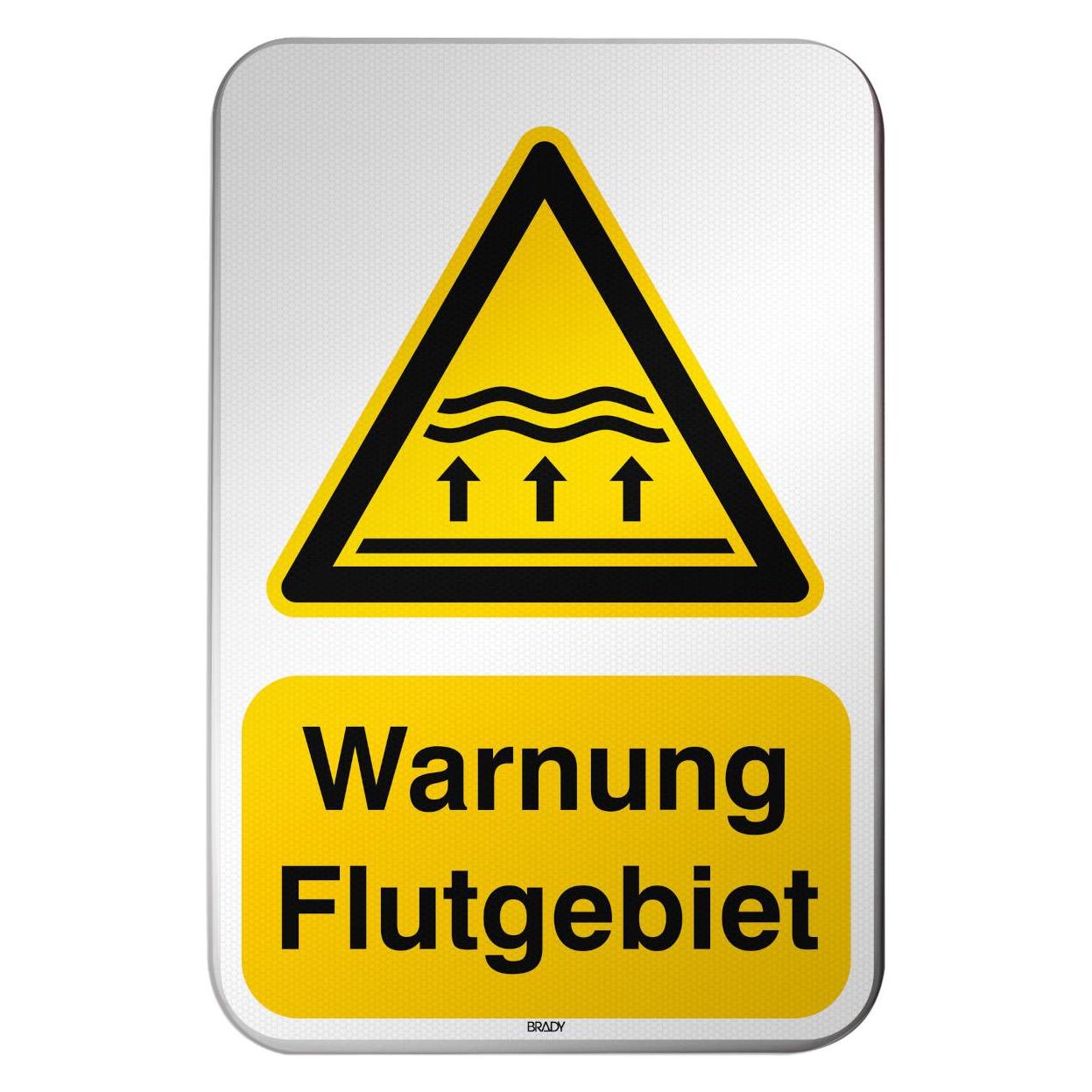 Brady ISO-Sicherheitsschild - Warnung Flutgebiet (311467)