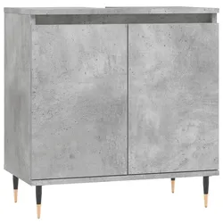 Helloshop26 - Industrie-Design Badeschrank großzügiger Stauraum 58 x 33 x 60 cm aus betonzartem Holz