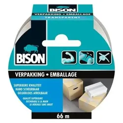 Bison, Klebeband, Verpackungsklebeband Transp. Rolle 66Mx50Mm (50 mm)
