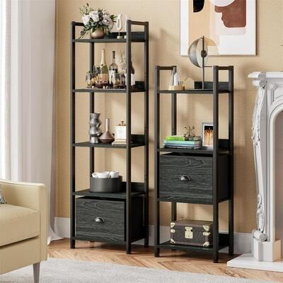 No 5 Tier Bookshelf with Drawer