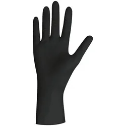 BLACK LATEX U.-Handschuhe Gr. XL, Latex unsteril puderfrei schwarz (100 Stck.) U...