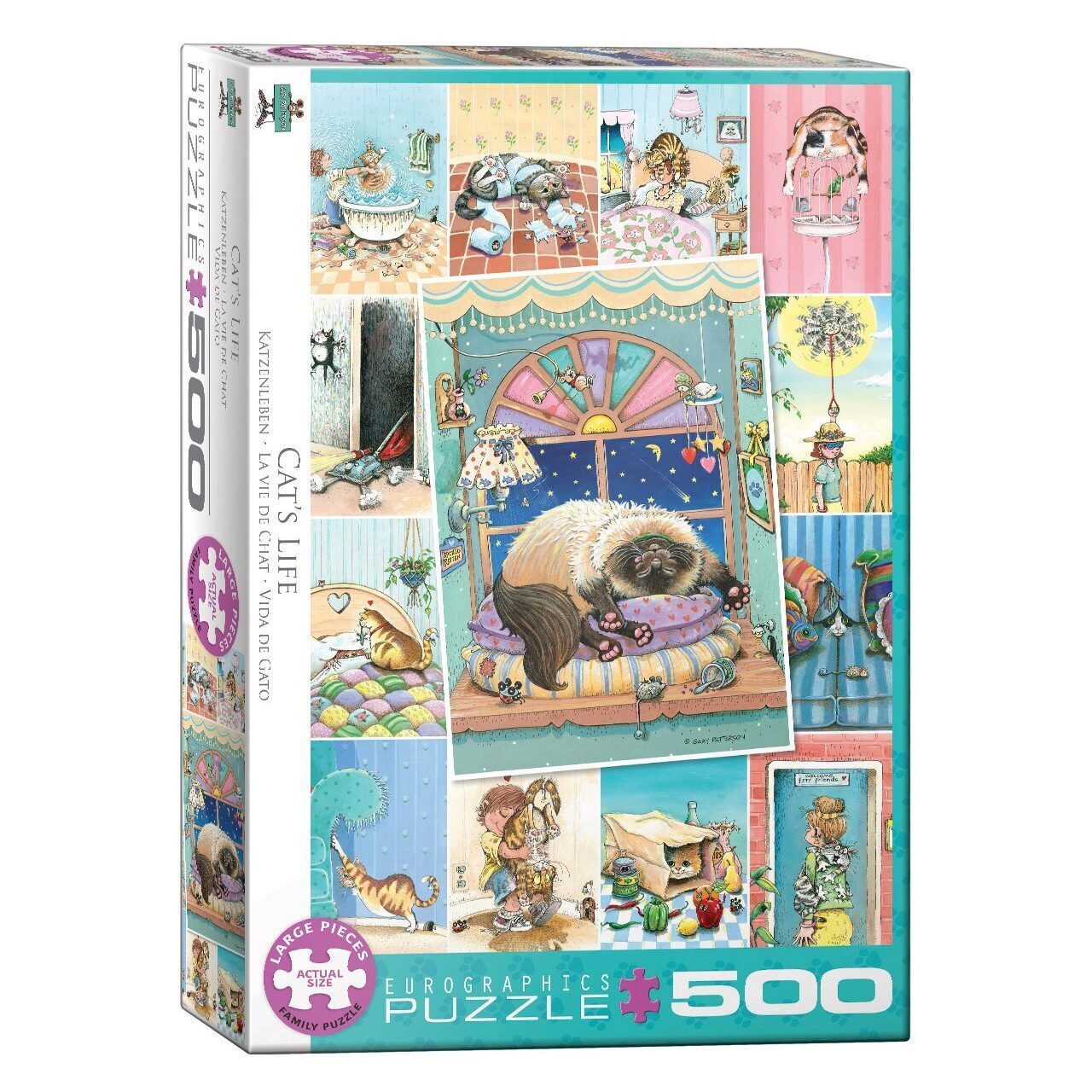 Eurographics Puzzel Kattenleven XL 500 stukjes