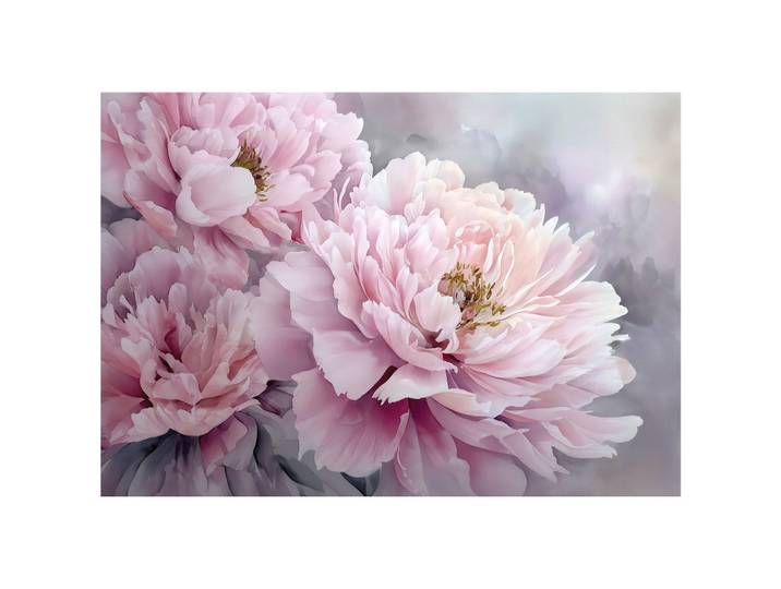 FOTOTAPETE Blumen Pfingstrosen Rosa 200x140 cm