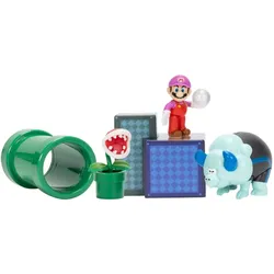 Jakks Pacific Super Mario Nintendo 2,5-Zoll-Wunder-Diorama, Weiteres Gaming Zubehör, Mehrfarbig