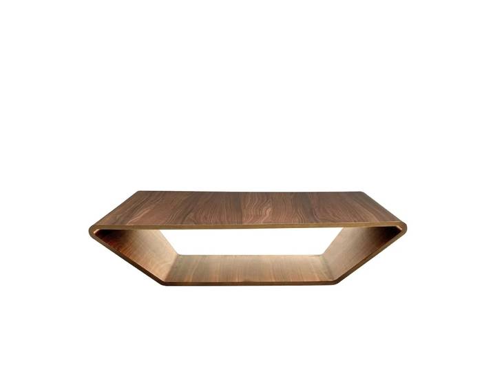 Swedese Table basse Brasilia noyer laqué naturel, 120x120 cm