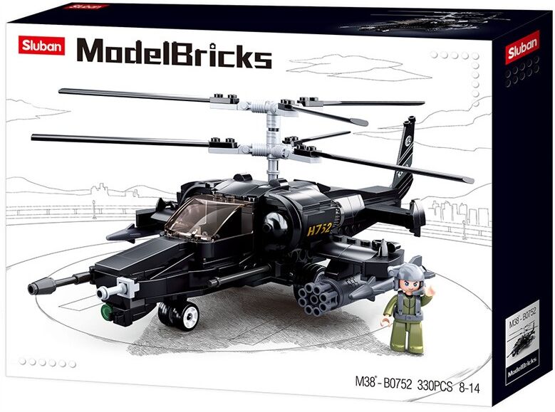 Model Bricks : Hélicoptère de combat 330 pcs - Sluban