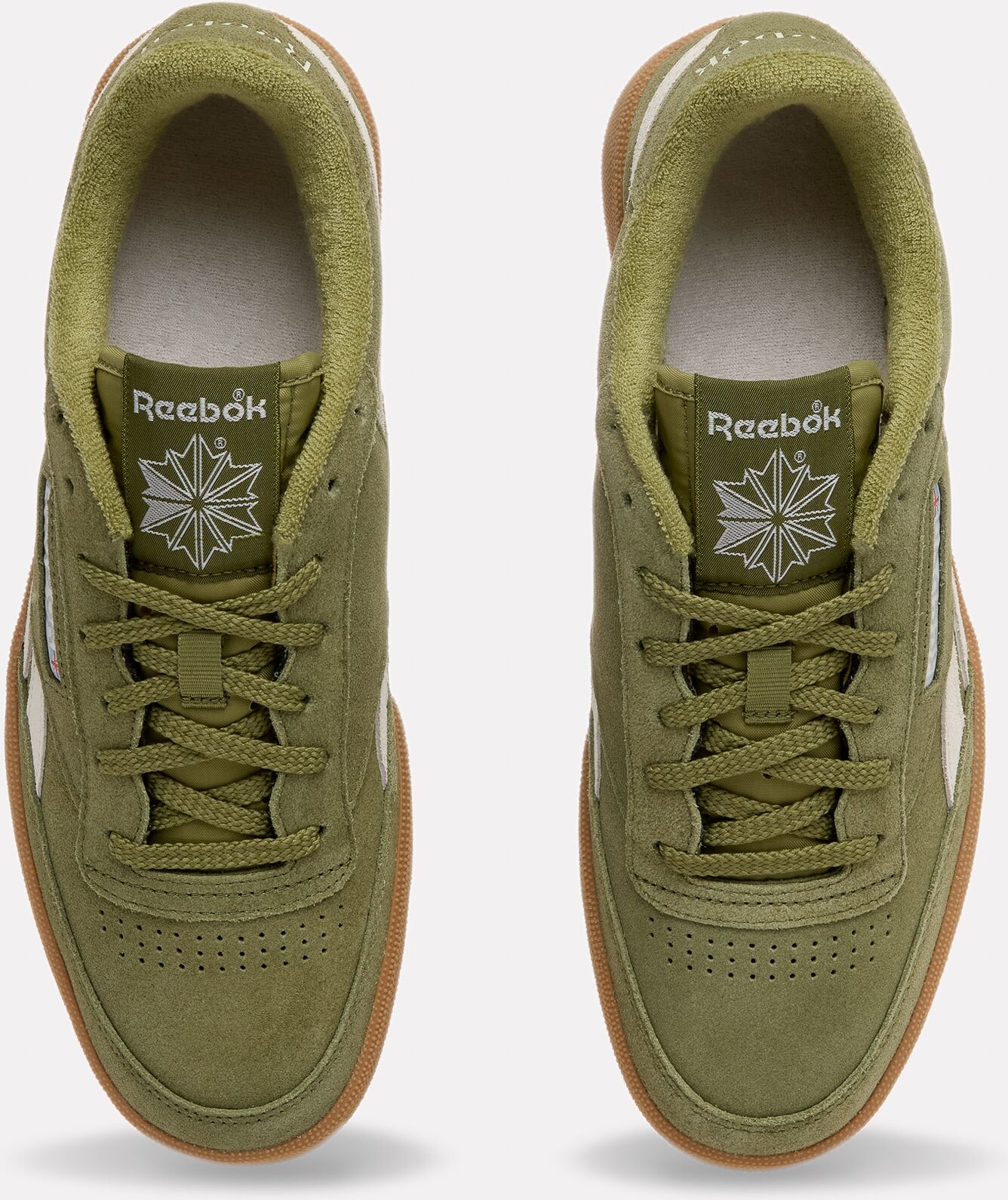 Sneaker REEBOK CLASSIC "CLUB C REVENGE VINTAGE", Gr. 47, grün (grittygreelabaster, gum), Leder, Schuhe Sneaker grittygreelabaster, gum 47