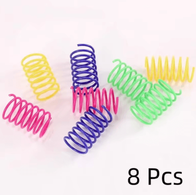 Inspire Picks Spring Bounce Colorful Interactive Cat Spring Toy Set 8pcs