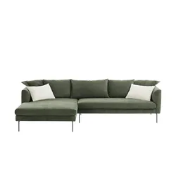 Jette Home Ecksofa aus Cord Tierra Fuego ¦ grün ¦ Maße (cm): B: 284 T: 178.0