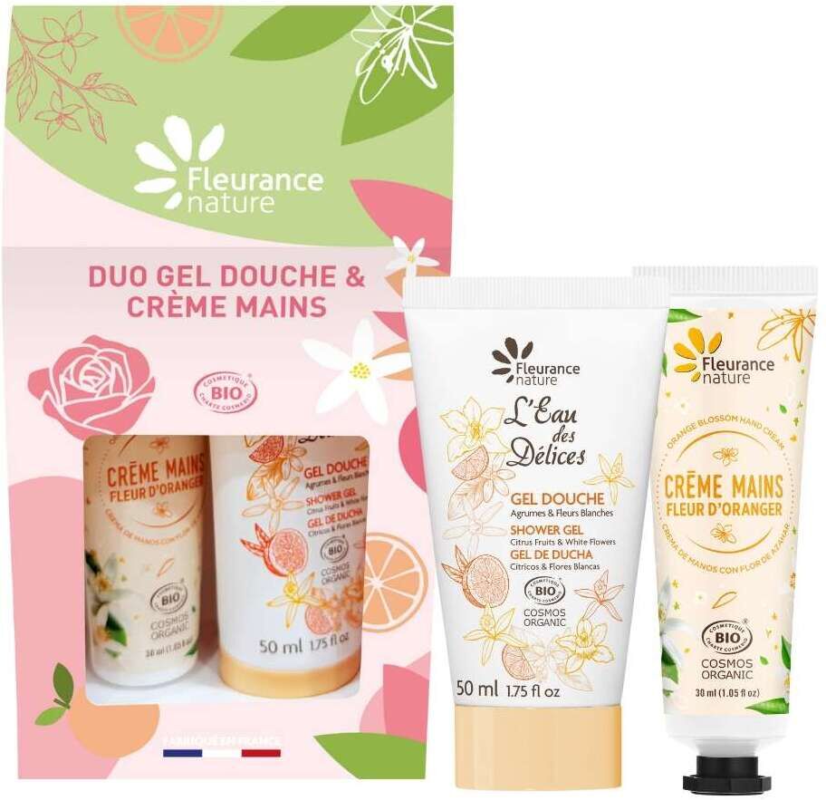 Fleurance Nature Duo Gel Douche et Crème Mains Agrumes & Fleur