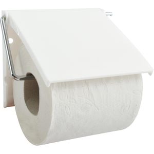 MSV Toilettenpapierhalter Uni, weiß, zum Bohren, für 1 Rolle, aus Metall