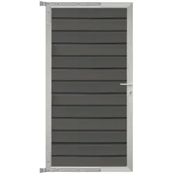 T&J  WOLLBACH-Serie-Tor-Komplettset  90  x  173  cm,  Grau/Silber