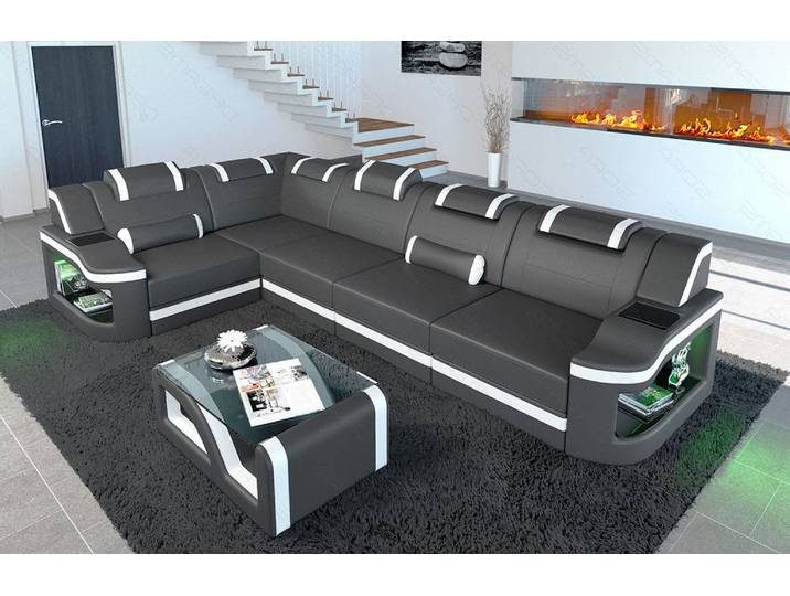 Ecksofa Padua L-Form in Leder