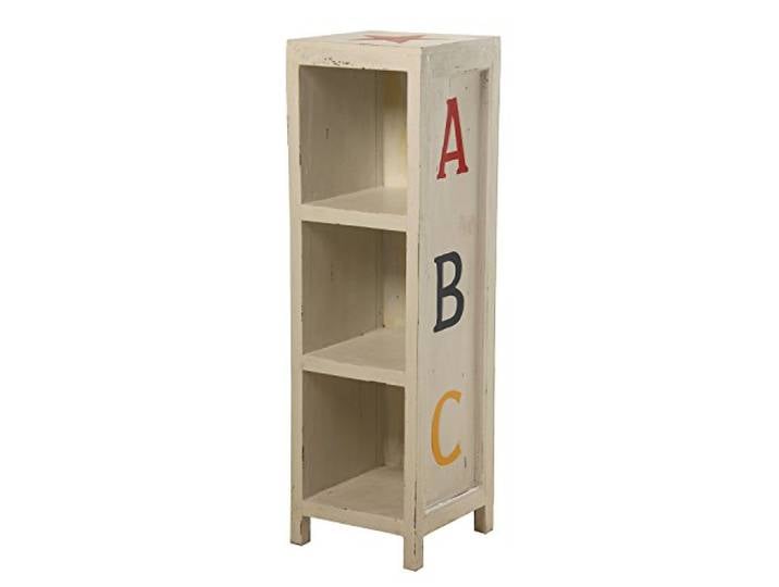 DONREGALOWEB Kinderregal mit 3 Ebenen, aus Holz, mit Zahlen und Buchstaben