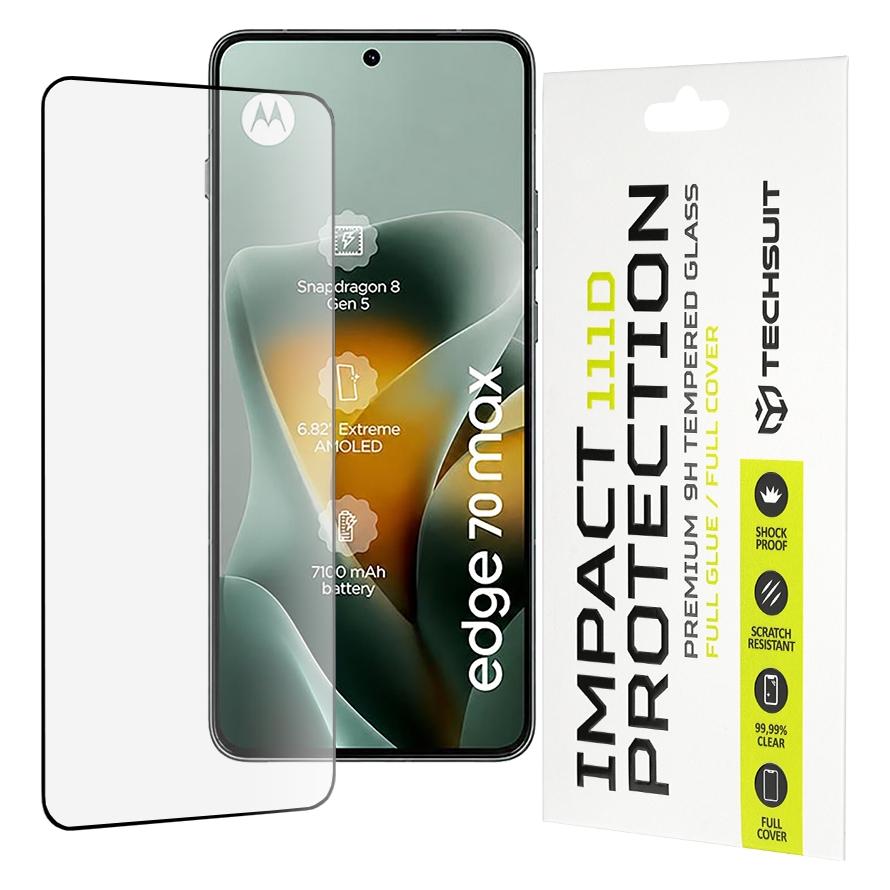 Techsuit - 111D Full Cover / Full Glue Glass - Motorola Edge 70 Max - Black (Motorola Edge 70) (72711417)